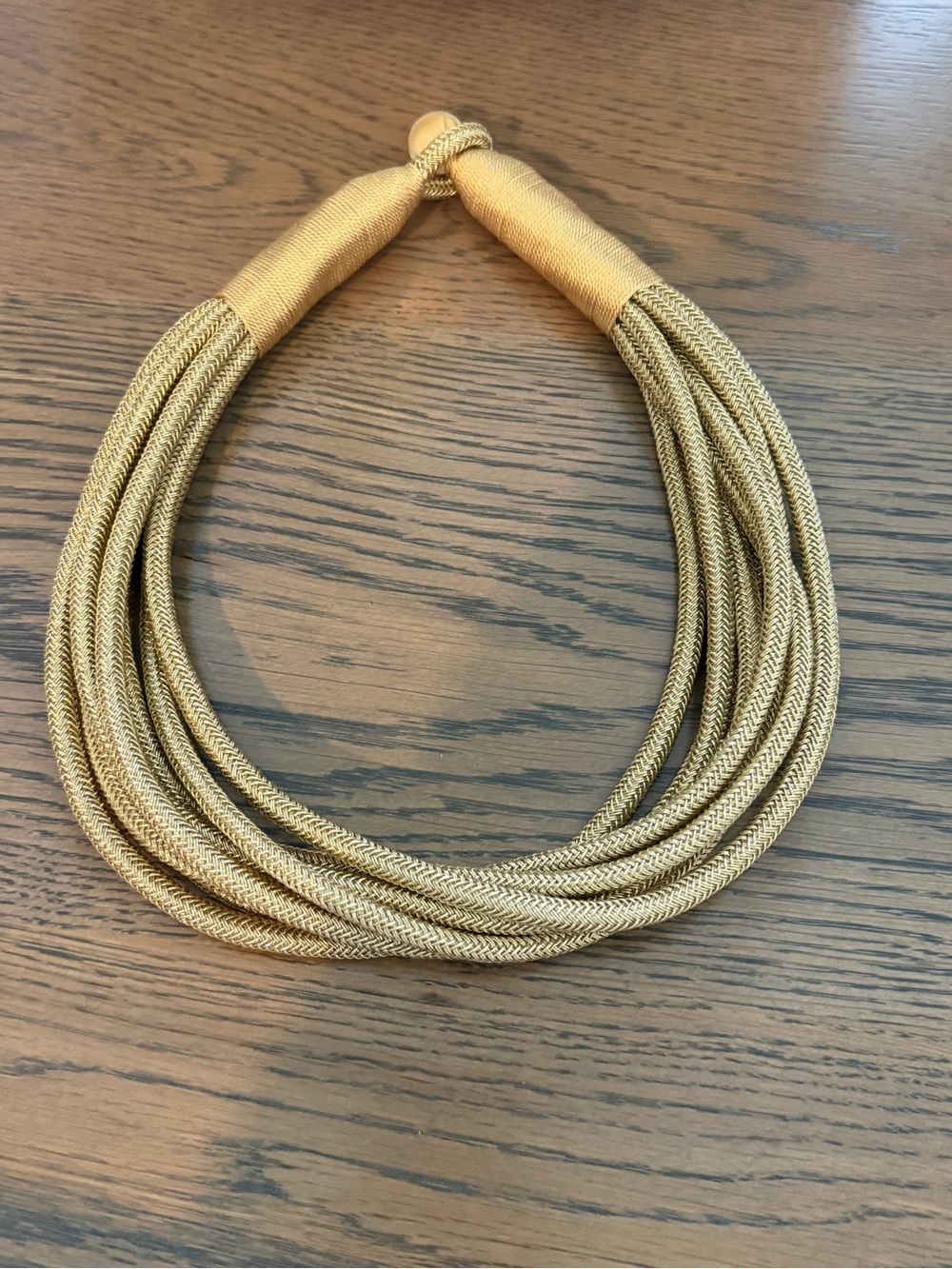 Boutique Gold Multi-Strand Statement Rope Necklace